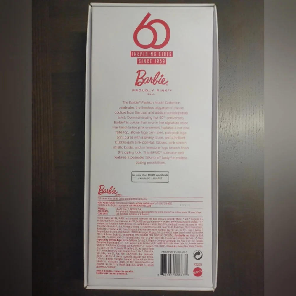 Barbie Signature Proudly Pink Genuine Silkstone Body Doll Mattel FXD50 KLL522 - Picture 9 of 16